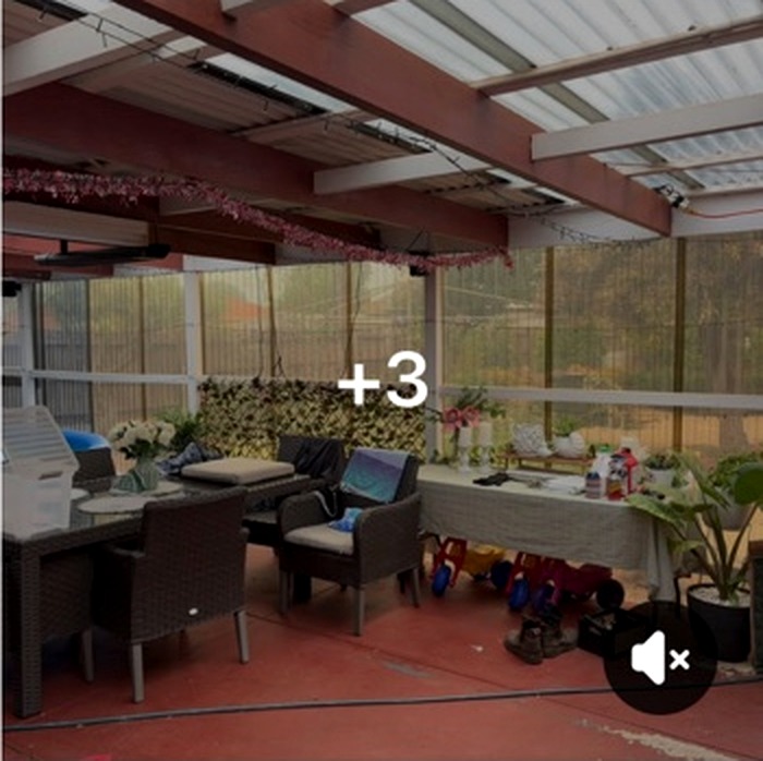 Pergola wall and outdoor area